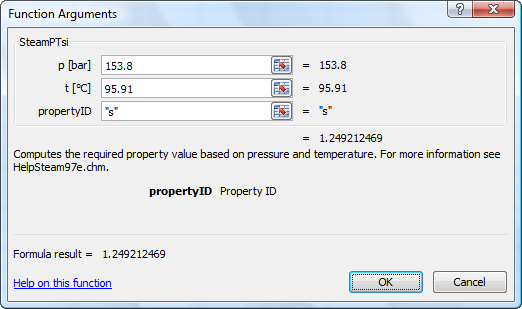 Calculate Steam97 properties