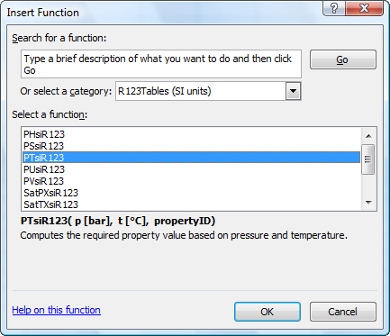 Select Function - R123Tables library